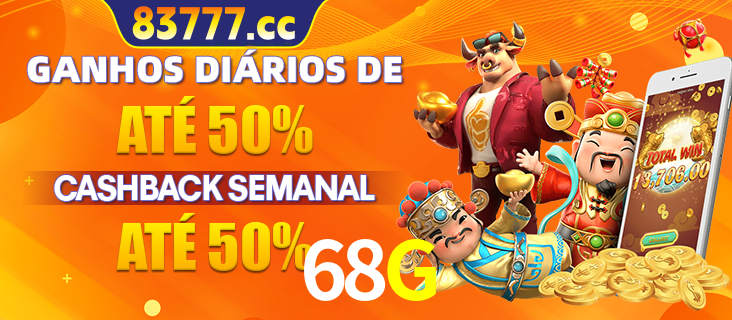 Anúncio de um membro ganhador do cassino 68G que ganhou R$2.193.486,00 jogando o slot PG Fortune Tiger, com os mascotes do jogo comemorando o prêmio.