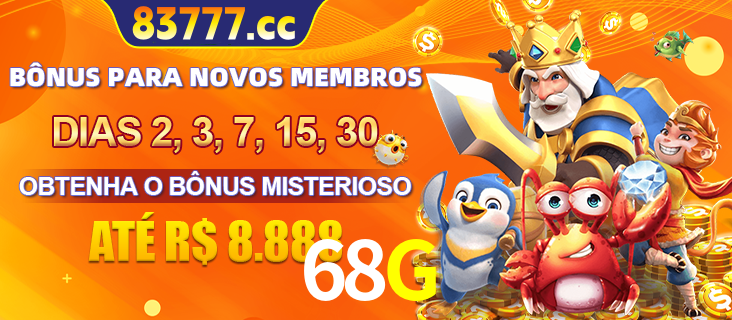 Anúncio dos benefícios para Membro VIP Sênior na plataforma 68G, incluindo bônus promocionais, semanais e mensais, ilustrado com o personagem Fortune Tiger.
